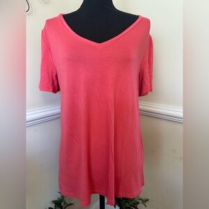 Maurices Women's Coral 24/7 T-shirt Size Large Short Sleeve NWT